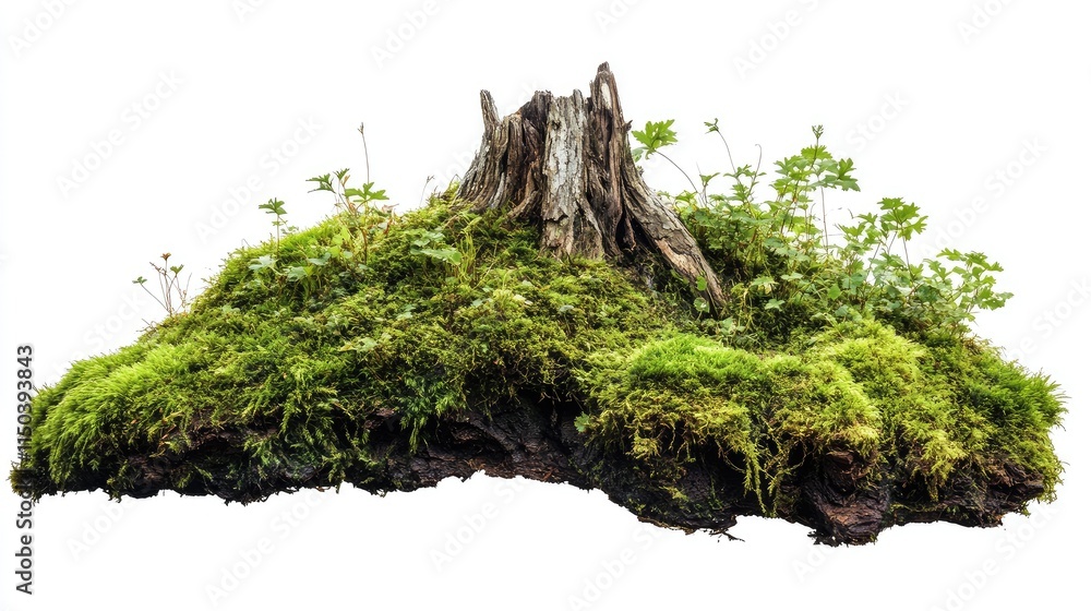 Fototapeta premium green moss on a white background