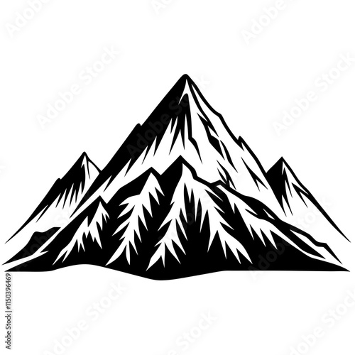 Mountion icon art vector illustration photo