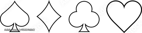 Ace of spades vector icon. Spade ace playing card. Playing cards symbols vector icon. Hearts, spades, diamonds and clubs symbol.