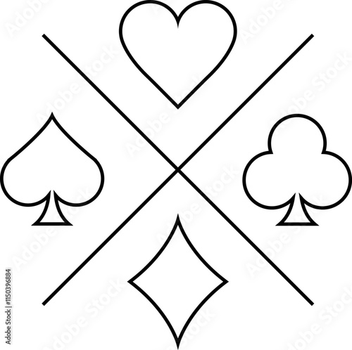 Ace of spades vector icon. Spade ace playing card. Playing cards symbols vector icon. Hearts, spades, diamonds and clubs symbol.