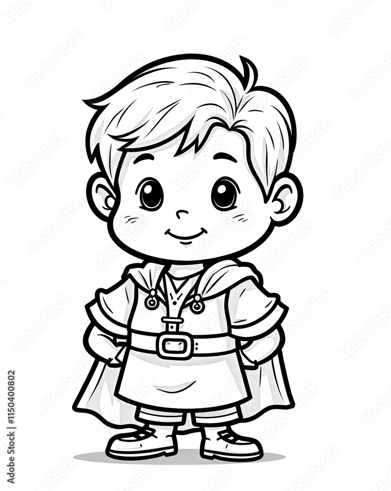 Little Prince Character in Medieval Fantasy Outfit Little Prince Character in Medieval Fantasy Outfit