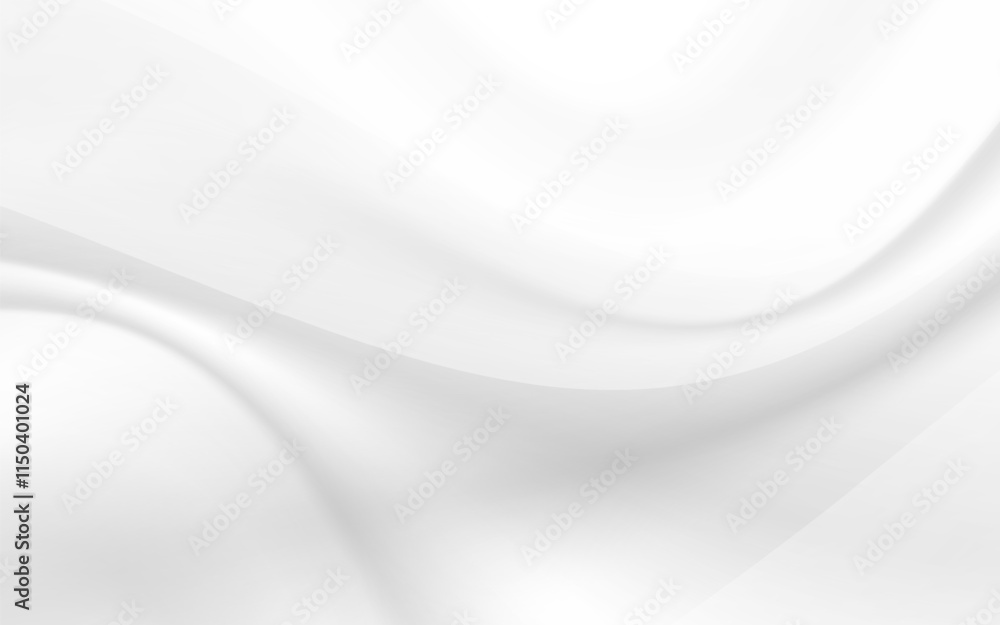 Fototapeta premium Smooth white abstract flowing background curve flow soft