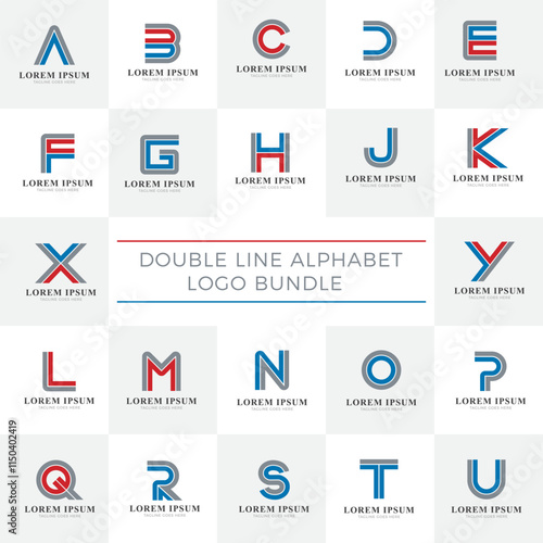 Dual line alphabet collection