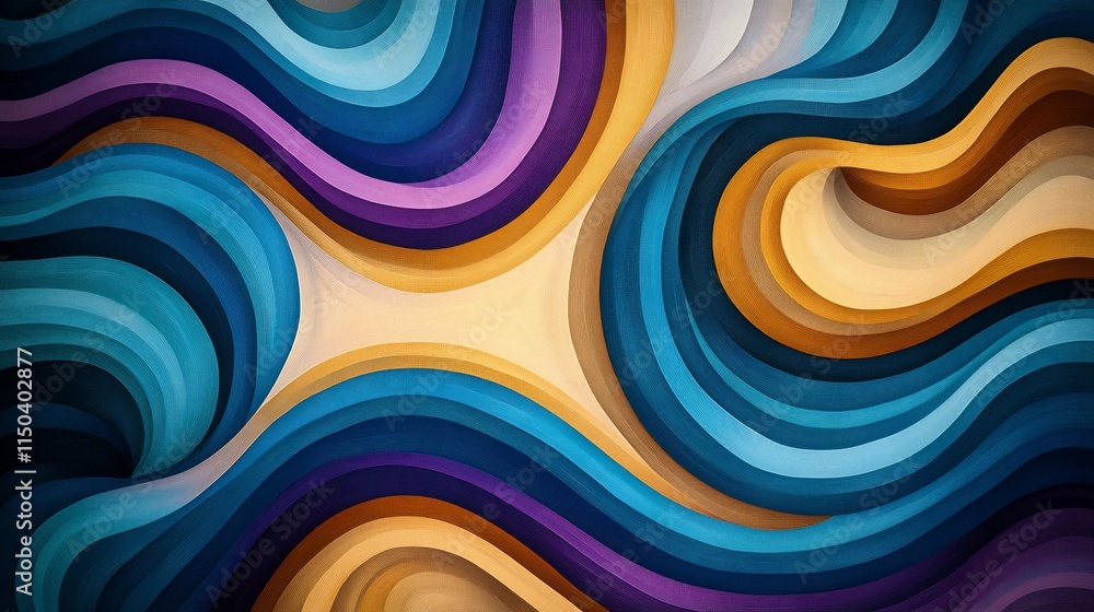 Obraz premium Colorful abstract wave pattern background.