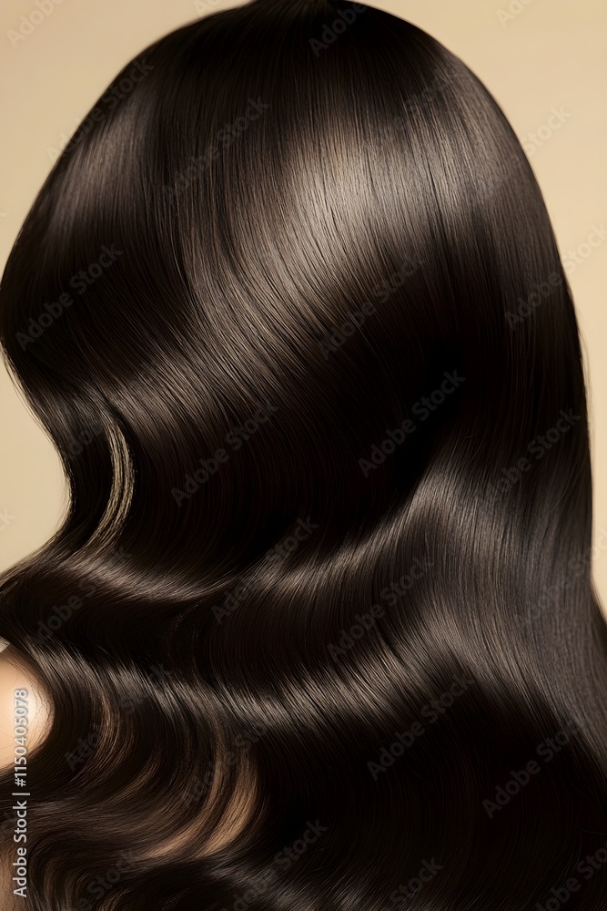 Beautiful brown hair, shiny and smooth. A long, curly brown hair with a shiny appearance, perfect for hair salon, hair advertisement, generative AI. Beautiful brown hair, shiny and smooth. A long, curly brown hair with a shiny appearance, perfect for hair salon, hair advertisement, generative AI.