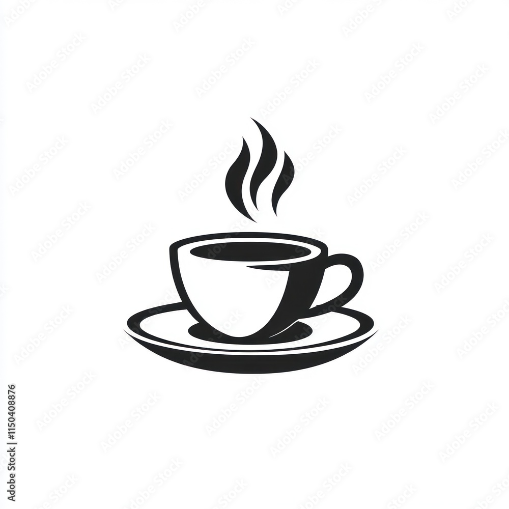 A steaming cup of coffee sits on a saucer A steaming cup of coffee sits on a saucer
