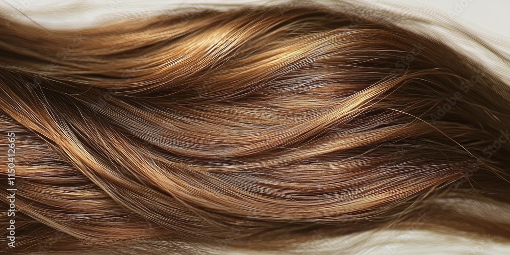 Naklejka premium Beautiful Woman with Luxurious Long Brown Hair Flowing in the Wind.