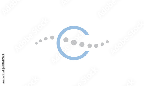 a graphic image with C spine theme, white background. vector graphic base.