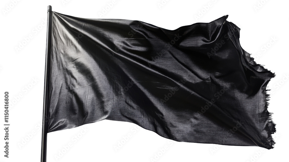 Black flag, transparent background Black flag, transparent background