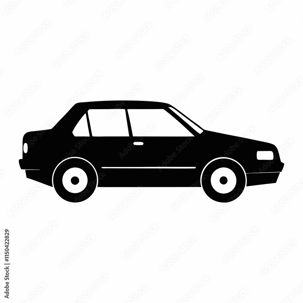 Black Car Silhouette Vector Art Black Car Silhouette Vector Art