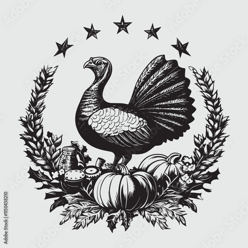 Illustration for thanksgiving celebration Vector 