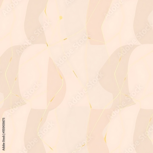 Wallpaper Mural Abstract Peach and Gold Pattern: A seamless pattern of soft peach hues and delicate gold accents creates a tranquil and elegant design.  Minimalist, modern, subtle, sophisticated, contemporary. Torontodigital.ca