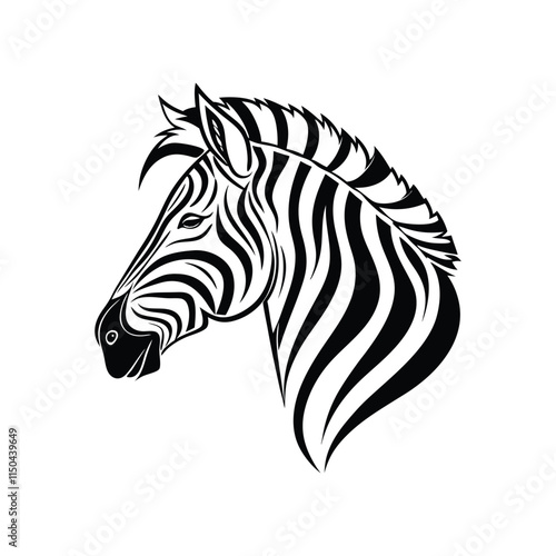 A "Zibra head vector" is a stylized, scalable graphic of a zebra's head created using vector graphics.