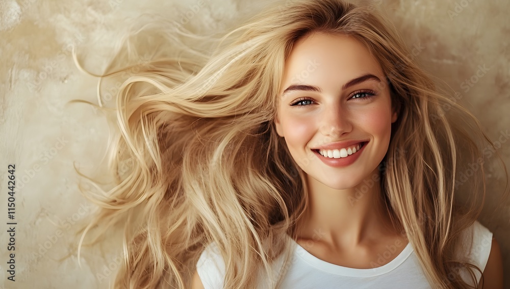 Beautiful blond woman smiling at the camera in headshot on white background, insanely detailed portrait of a beautiful girl. Young female with perfect smile and cheerful expression. generative AI. Beautiful blond woman smiling at the camera in headshot on white background, insanely detailed portrait of a beautiful girl. Young female with perfect smile and cheerful expression. generative AI.