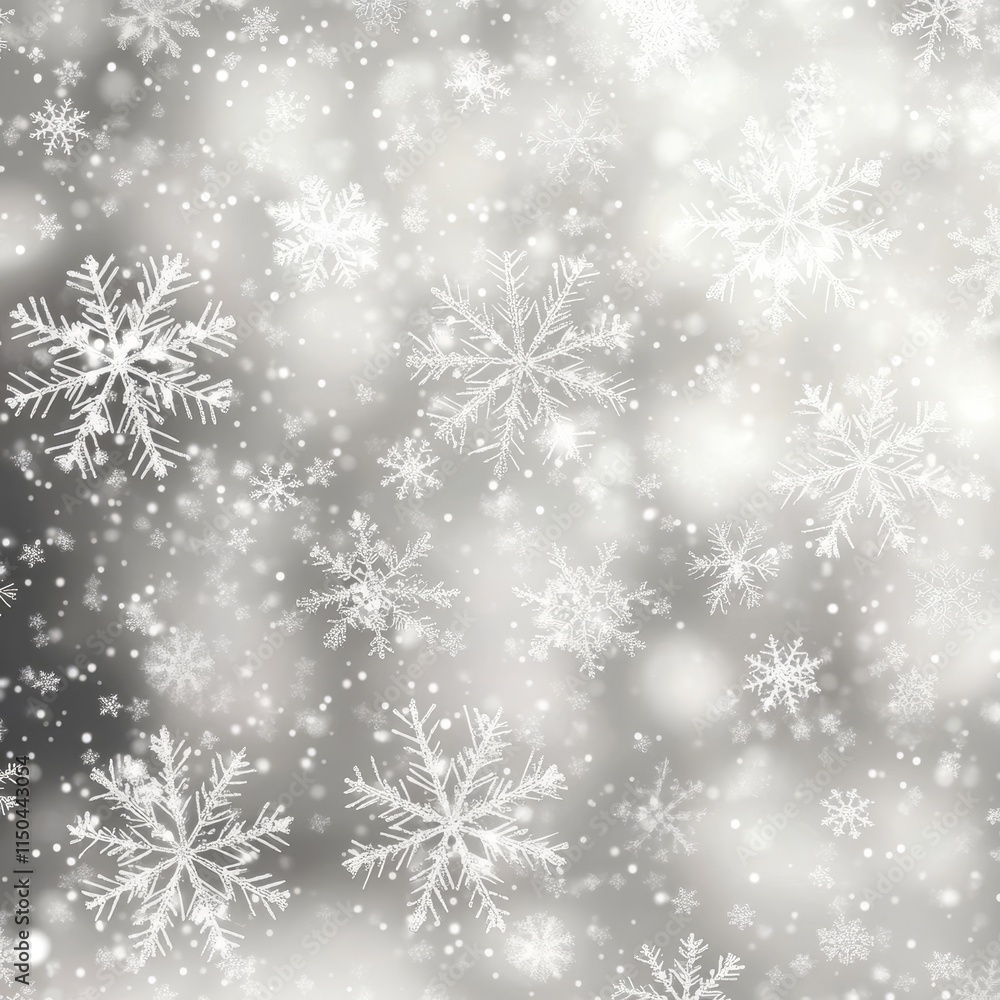 Snowflakes Fall Gently Through the Air, Creating a Serene Winter Atmosphere in a Softly Glowing Landscape Filled With Sparkling Frost Snowflakes Fall Gently Through the Air, Creating a Serene Winter Atmosphere in a Softly Glowing Landscape Filled With Sparkling Frost