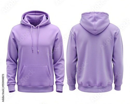 Minimalist hoodie design displayed for apparel fashion branding  on a white background  generative ai