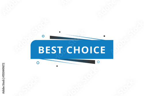 Best choice banner template web element or announcement. vector design flat.