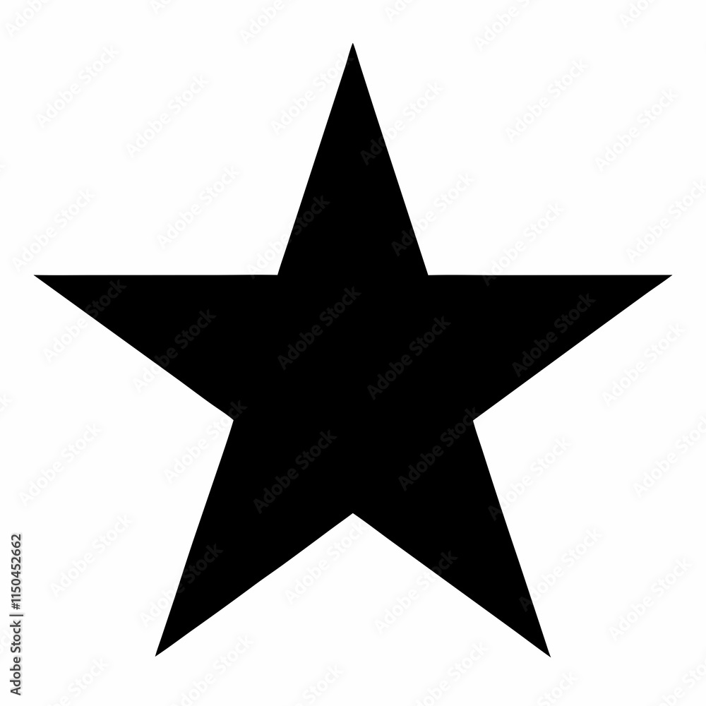Black Star Silhouette Vector Art Black Star Silhouette Vector Art