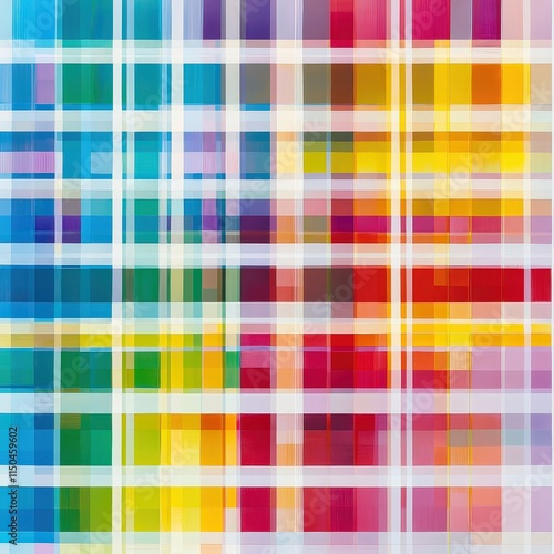 Obraz na płótnie A grid of many small, colorful rectangles. Colors range from teal to pink. w salonie