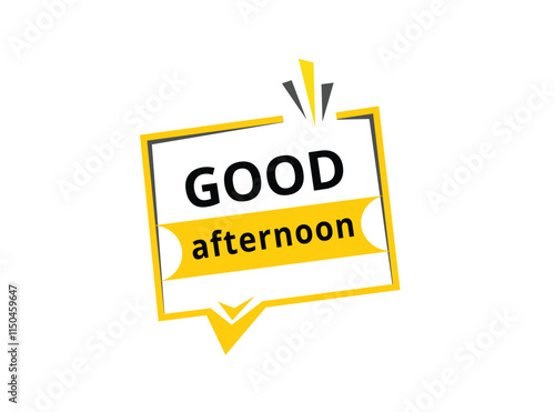 Good afternoon banner, web element advertising design template. announcment vector.