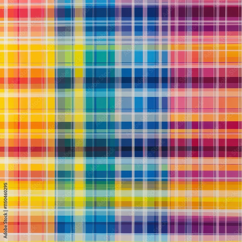 A grid of many small, colorful rectangles. Colors range from teal to pink.