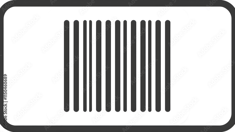 Simple barcode icon design, scan code icon, vector illustration. Generative AI Simple barcode icon design, scan code icon, vector illustration. Generative AI