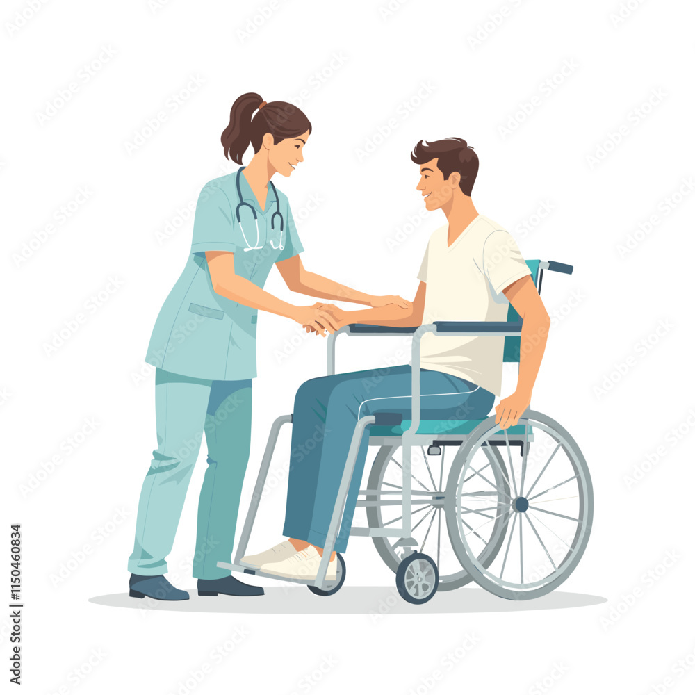Nurse vector illustration on white background Nurse vector illustration on white background