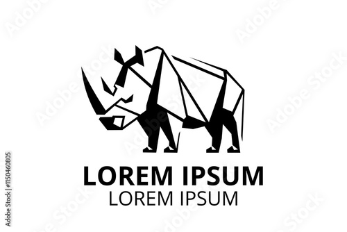 rhino line logo for any business 