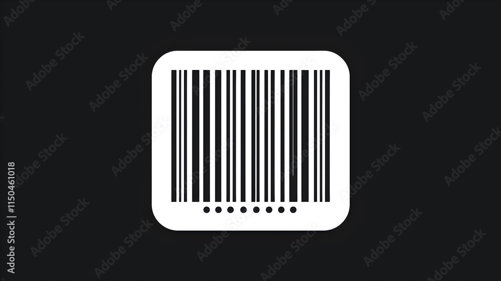 Simple barcode icon design, scan code icon, vector illustration. Generative AI Simple barcode icon design, scan code icon, vector illustration. Generative AI