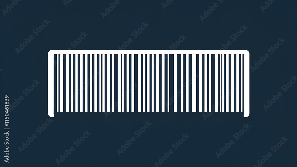Simple barcode icon design, scan code icon, vector illustration. Generative AI Simple barcode icon design, scan code icon, vector illustration. Generative AI