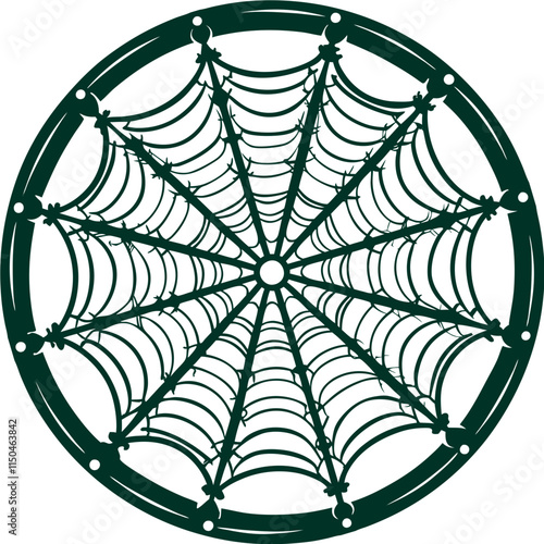 A Circular Web Pattern Mandala Vector Design and Illustration