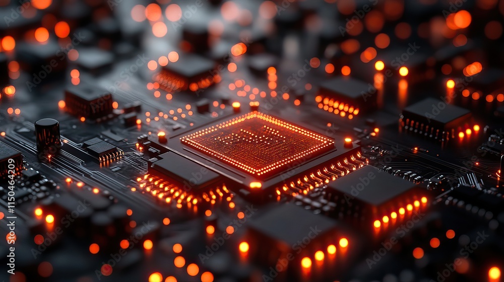 This digital circuit board pattern symbolizes futuristic technology and innovation in electronics, energy, and network systems This digital circuit board pattern symbolizes futuristic technology and innovation in electronics, energy, and network systems