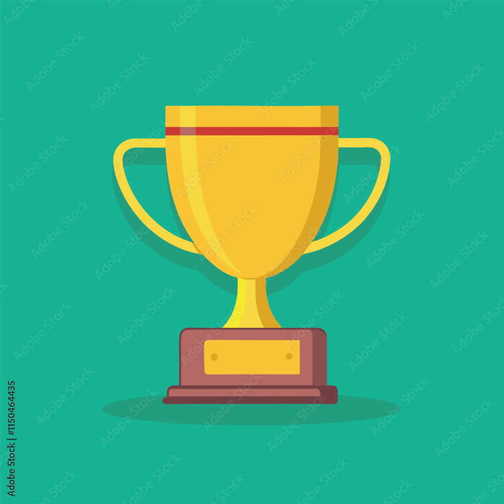 Trophy Flat Design Education Icon with Side Shadow Trophy Flat Design Education Icon with Side Shadow
