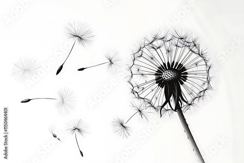 Wallpaper Mural dandelion on black background Torontodigital.ca