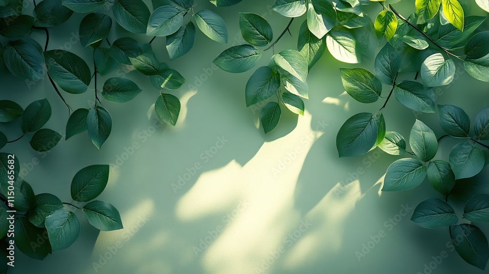 Wallpaper with space and shadow of leaves, texture for product placement, plants, background wall light, empty with nature for creative design pattern and sunshine on white Wallpaper with space and shadow of leaves, texture for product placement, plants, background wall light, empty with nature for creative design pattern and sunshine on white