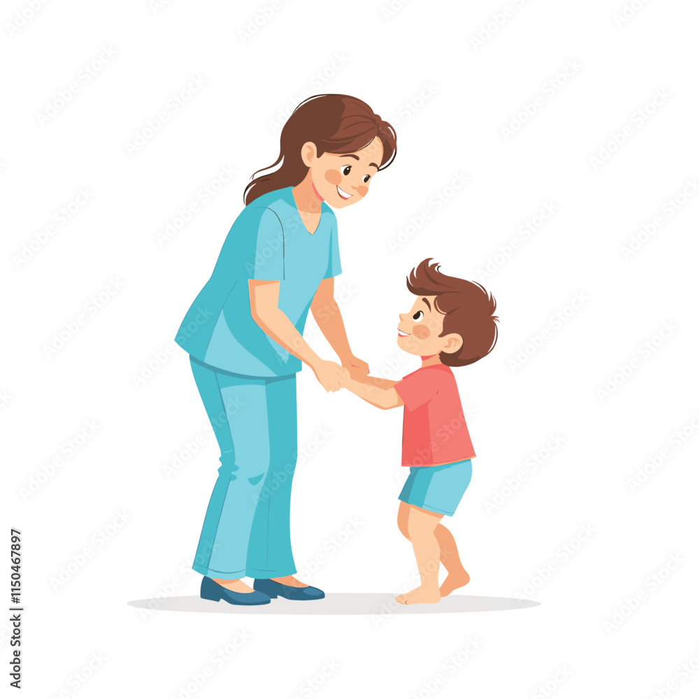 Nurse vector illustration on white background Nurse vector illustration on white background