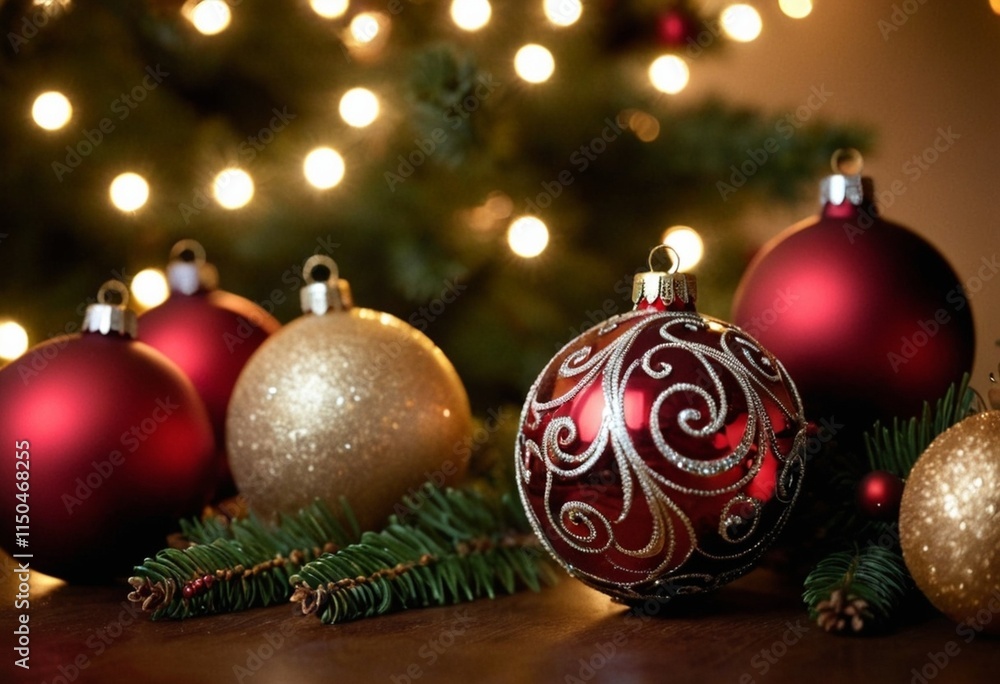 Elegantly crafted ornaments in holiday warmth with ornaments - Elegant and sophisticated style Elegantly crafted ornaments in holiday warmth with ornaments - Elegant and sophisticated style