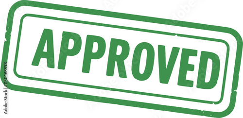 Approved stamp green ink stamp symbol sign valid seal isolated transparent vector illustration white background confirm accepted received tampon