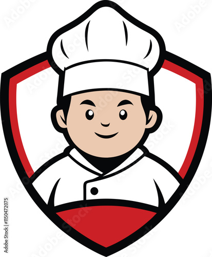 Chef Mascot in a Shield