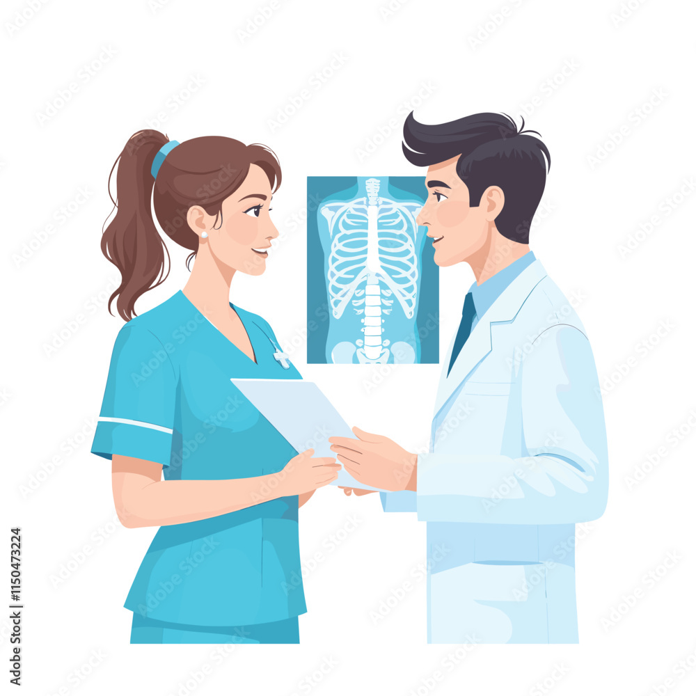Fototapeta premium Nurse vector illustration on white background