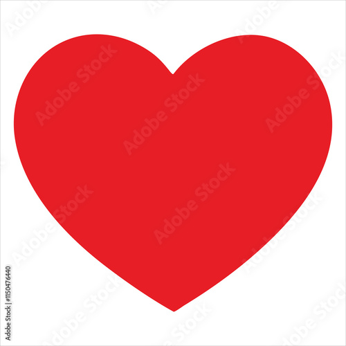 red heart vector on a white background. Free Download red heart vector on a white background. - GFXLoad