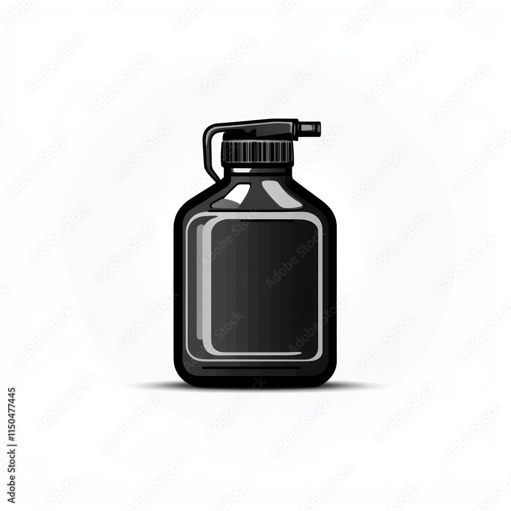 Obraz premium Black Plastic Spray Bottle With A Nozzle