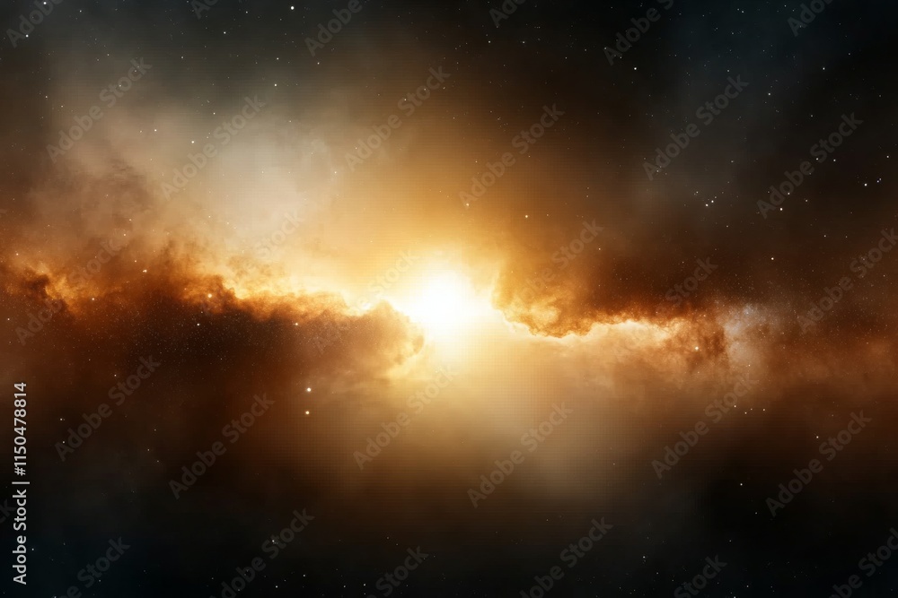 Cosmic explosion displaying vibrant colors in the vast expanse of the universe