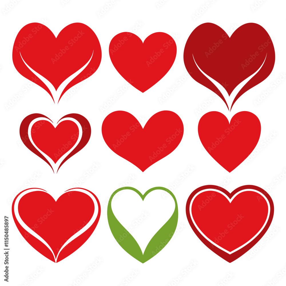 set of hearts set of hearts