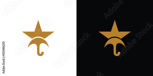 Unique and modern Umbrella King logo design 3