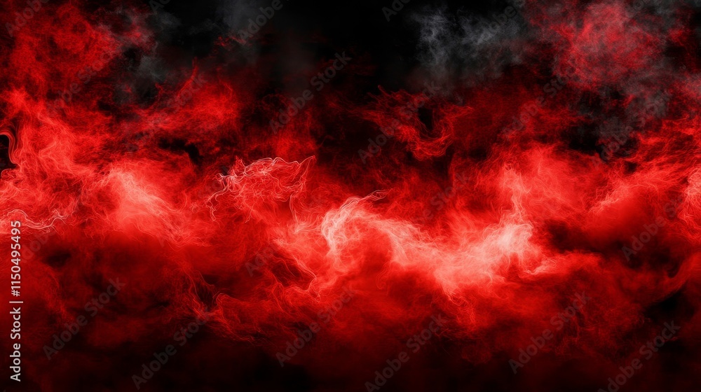 A dramatic swirl of red and black smoke, creating an intense and fiery atmosphere. A dramatic swirl of red and black smoke, creating an intense and fiery atmosphere.