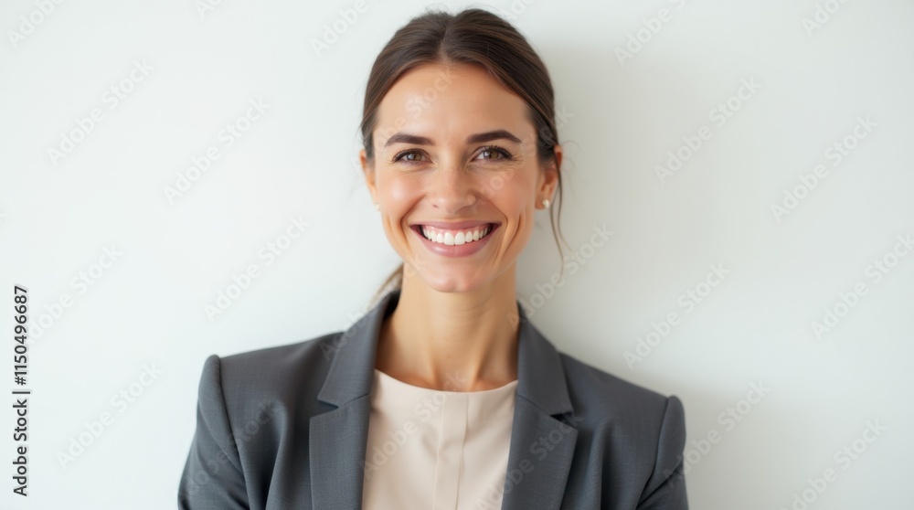 Confident Woman with Joyful Expression Confident Woman with Joyful Expression