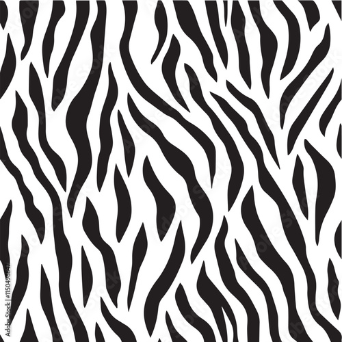 Vecter seamless pattern shapes of Tigher Stripes illustration