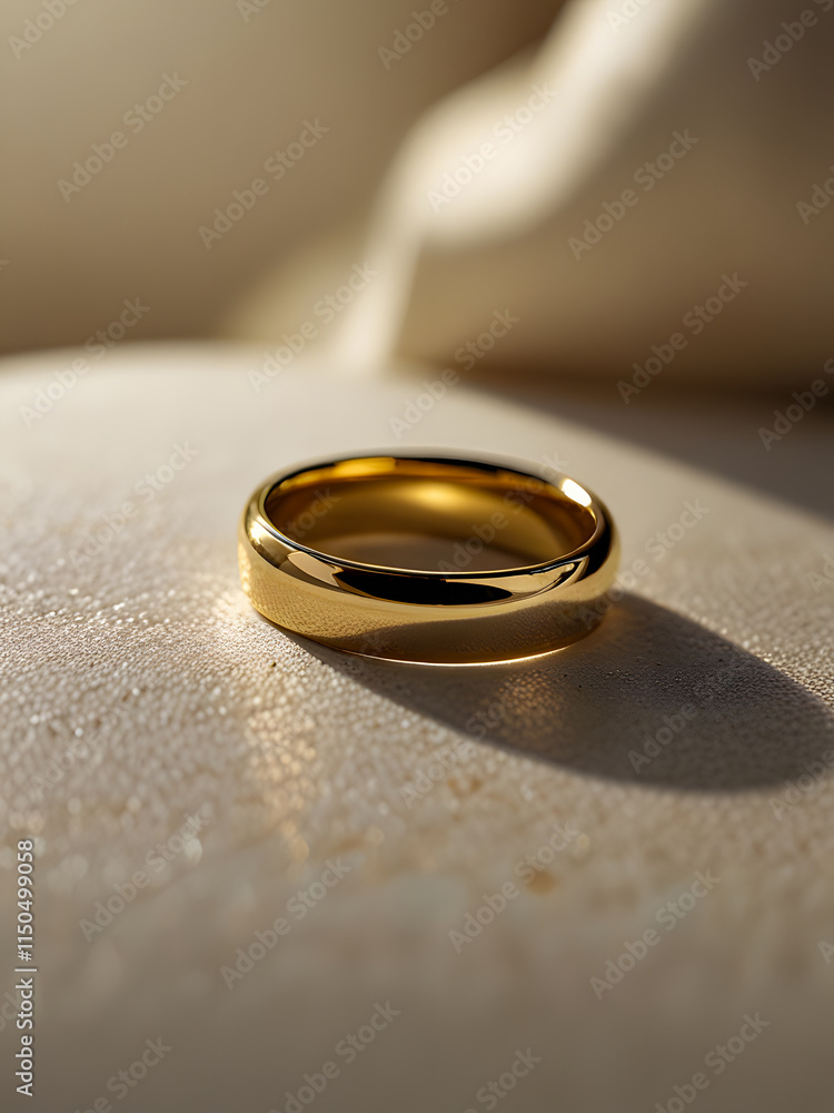 Shiny Golden Band in Soft Light generate by AI Shiny Golden Band in Soft Light generate by AI