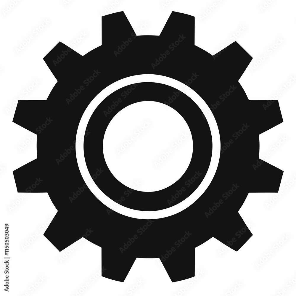 Gear Silhouette Vector Design Gear Silhouette Vector Design